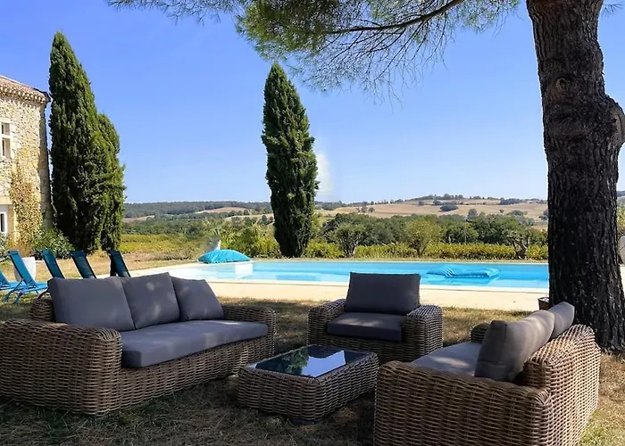Maison Gasconne, 6 Chambres, Piscine 14x5, Vue Sur Les Vignobles וילה *