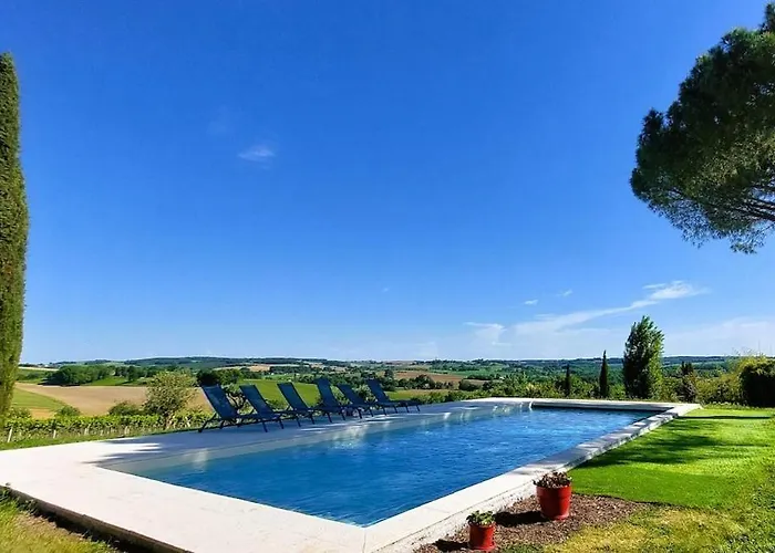 Maison Gasconne, 6 Chambres, Piscine 14x5, Vue Sur Les Vignobles *