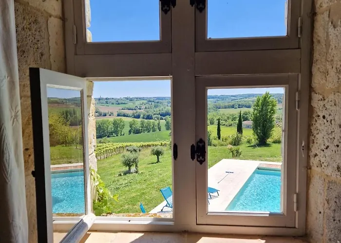 וילה Maison Gasconne, 6 Chambres, Piscine 14x5, Vue Sur Les Vignobles