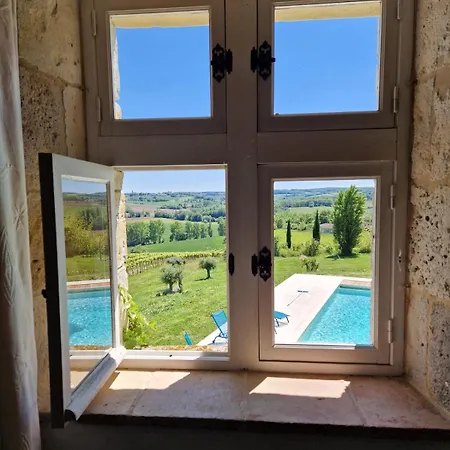 ヴィラ Maison Gasconne, 6 Chambres, Piscine 14x5, Vue Sur Les Vignobles