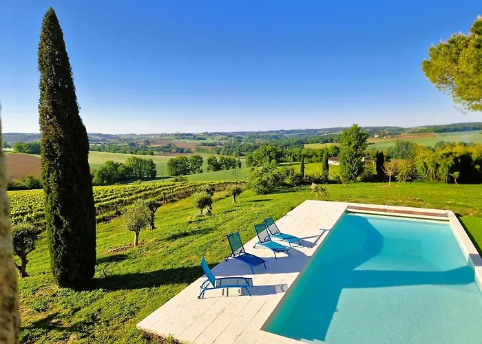 Maison Gasconne, 6 Chambres, Piscine 14x5, Vue Sur Les Vignobles Villa